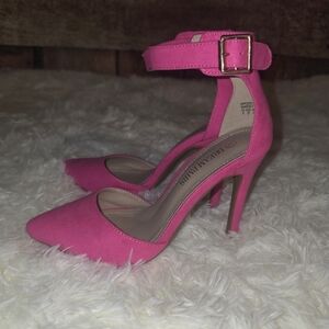 Dream Pairs Fuchsia Ankle Strap Heels
